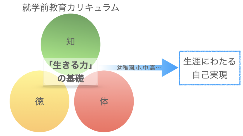 就学前カリキュラムの全体的な概念図